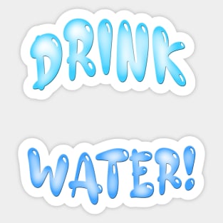 Drink H2O Sticker